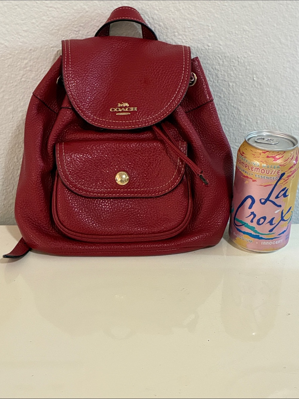 Coach Pennie 22 mini backpack Red - Picture 8 of 8